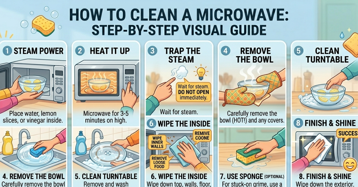 How to Clean a Microwave Quickly and Easily