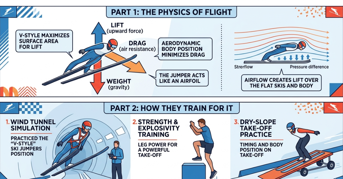 How Ski Jumpers Stay in the Air So Long